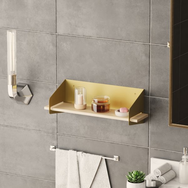 Brazo wandplank 60 x 19 x 20 cm - Goud Brazo wandplank 60 x 19 x 20 cm - Goud