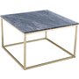 Accent 75x75 cm soffbord i gr marmor med mssingsfrgat underrede