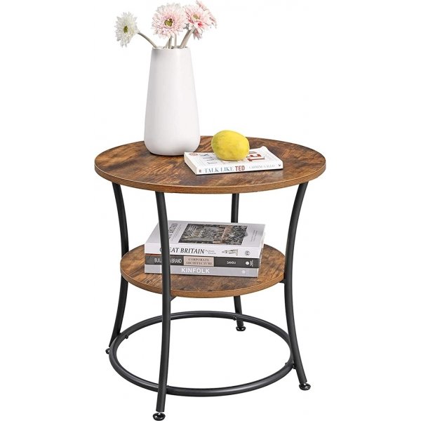 Jamila bijzettafel Ø55 cm - Bruin/zwart Jamila bijzettafel Ø55 cm - Bruin/zwart