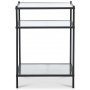 Tiffany Sngbord hjd 70 cm med glashylla 70 x 50 x 40 cm