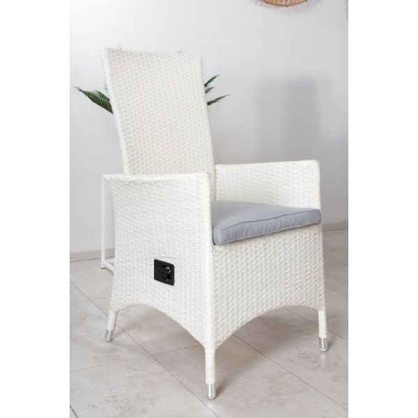 Levels utematgrupp med 6 st Padova stolar - Gr/Vit