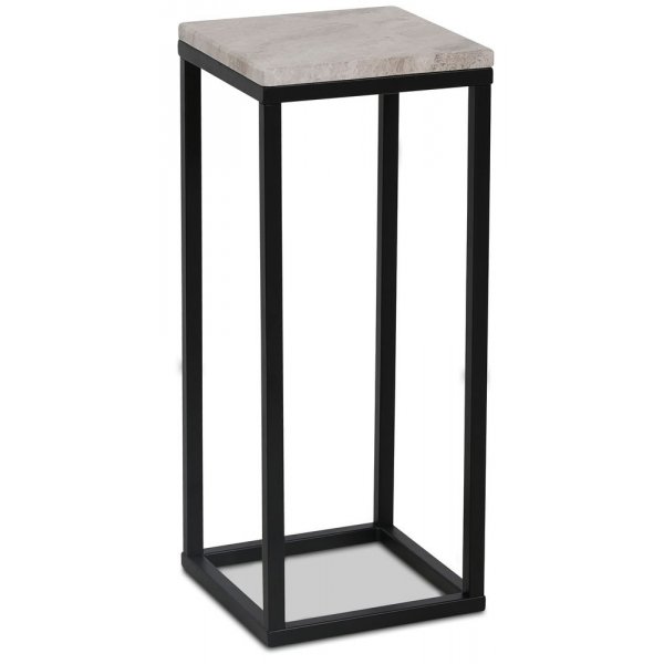 Accent sngbord/piedestal 65 - Svart / beige