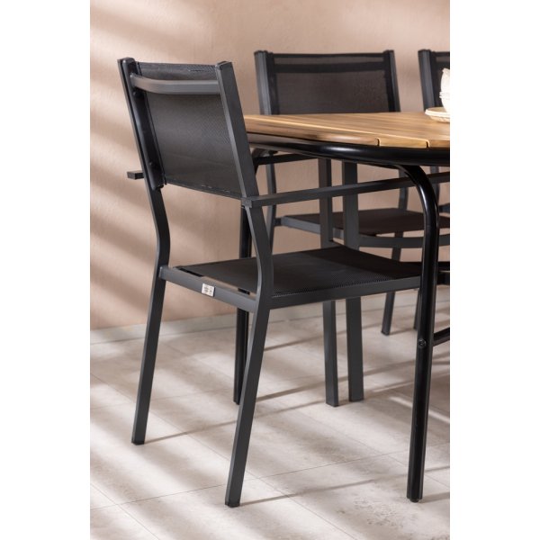 Holmbeck utematgrupp med 6 st Copacabana stolar - Svart/Natur Holmbeck utematgrupp med 6 st Copacabana stolar - Svart/Natur