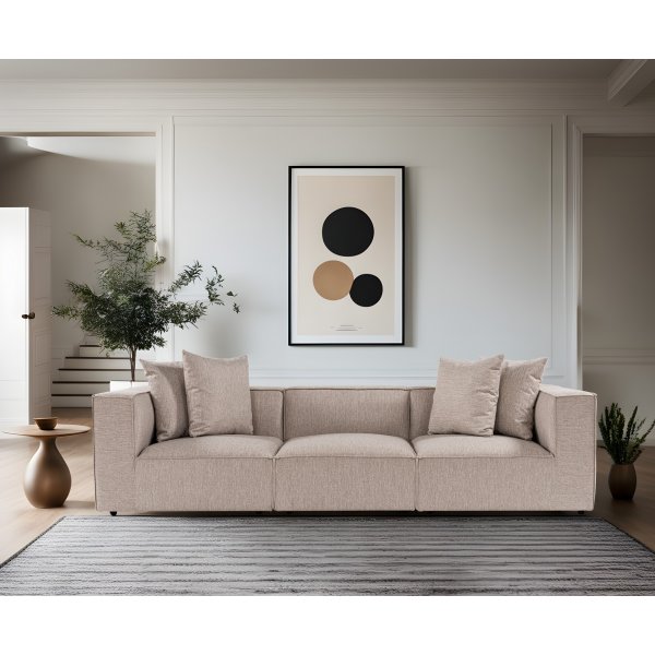 Sora 3-sits soffa - Sandbeige Sora 3-sits soffa - Sandbeige