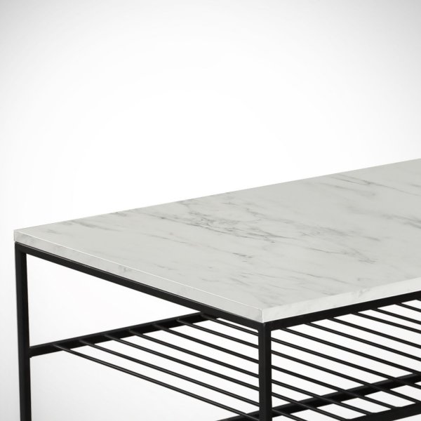 Table basse Etna 95 x 55 cm - Blanc/noir Table basse Etna 95 x 55 cm - Blanc/noir