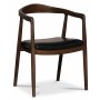 Bond karmstol - Teak / Svart PU
