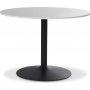 Plaza runt matbord 106 cm - Vit marmor/svart fot
