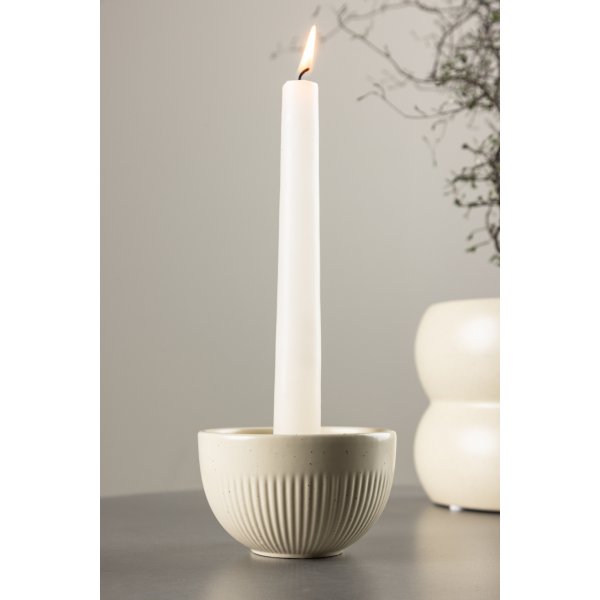 Posh ljusstake 9 x 6 cm - Beige/Svart Posh ljusstake 9 x 6 cm - Beige/Svart