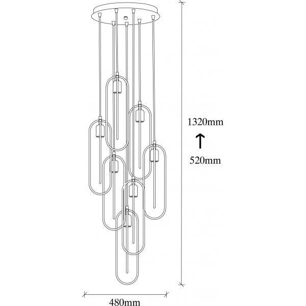 Plafonnier Ceres 2051 - Noir/or Plafonnier Ceres 2051 - Noir/or