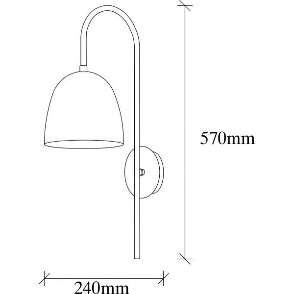 Tattoo wandlamp - Zwart/vintage