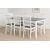 Matgrupp 6 st stolar + bord 180x90 cm - vit/gr