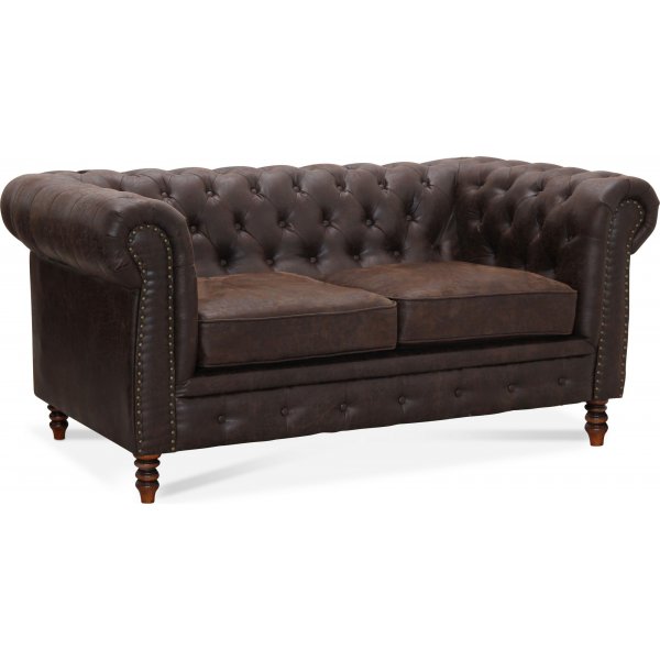 Canapé Chesterfield Cambridge 2 places - Tissu vintage Canapé Chesterfield Cambridge 2 places - Tissu vintage