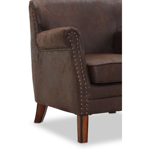 Fauteuil Leeds - Tissu marron Fauteuil Leeds - Tissu marron