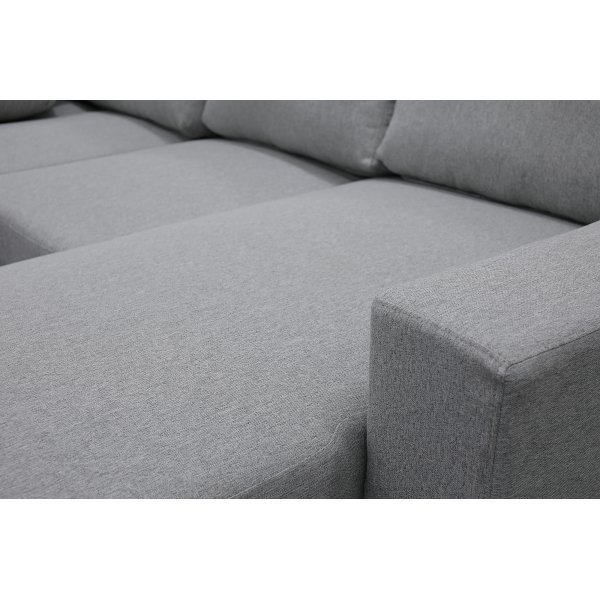 U-soffa med förvaring 367 cm grå + Fläckborttagare för möbler U-soffa med förvaring 367 cm grå + Fläckborttagare för möbler