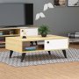 Athena soffbord 90 x 60 cm - Safir/ek/vit