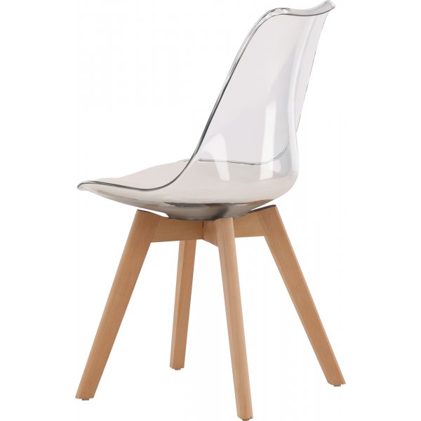 Edvin matstol - Vit/björk Edvin matstol - Vit/björk