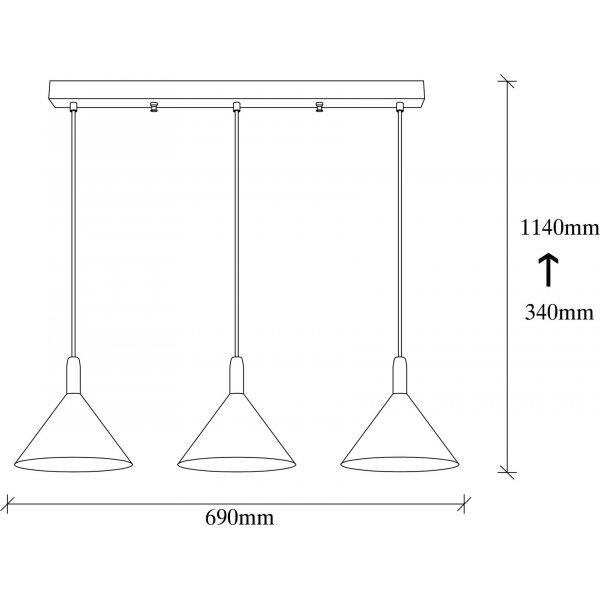 Plafonnier Berkeley 203-S1 - Noir Plafonnier Berkeley 203-S1 - Noir