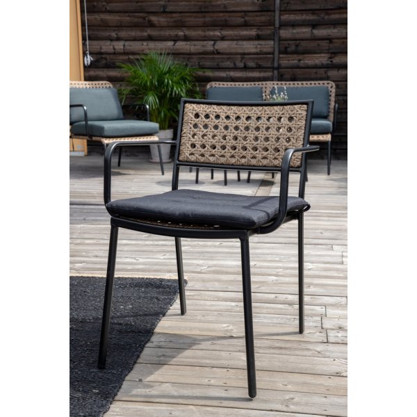 Paola matstol - Svart/Natur Paola matstol - Svart/Natur