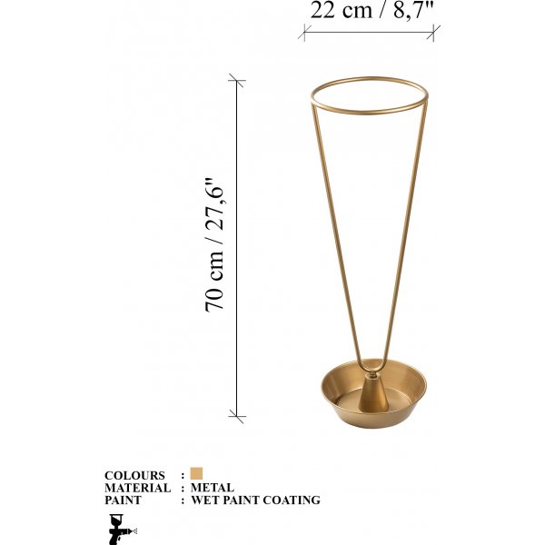 Semsi paraplyställ 6 - Guld Semsi paraplyställ 6 - Guld