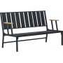 Lotus 2-sits utesoffa - Svart/fume + Flckborttagare fr mbler