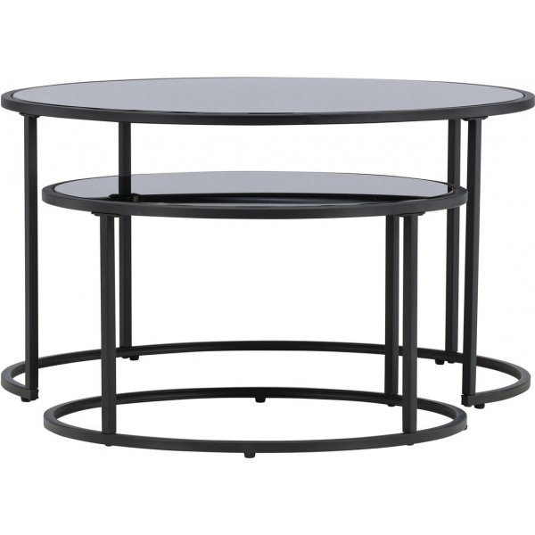 Twin soffbord Ø79/59,5 cm - Svart Twin soffbord Ø79/59,5 cm - Svart