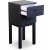 Table de chevet Kivik avec tiroir en chne teint noir
