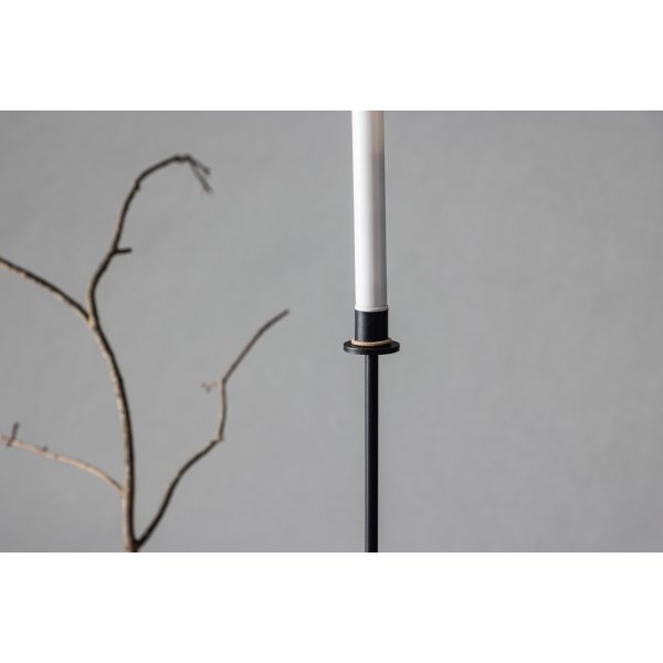 Bougeoir LED Hogehall H79 cm - Noir/Blanc Bougeoir LED Hogehall H79 cm - Noir/Blanc