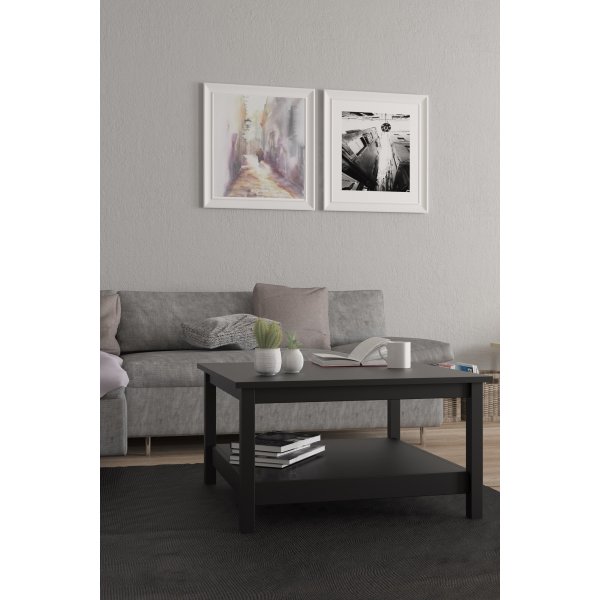 Table basse Madrid 81 x 81 cm - Noir Table basse Madrid 81 x 81 cm - Noir