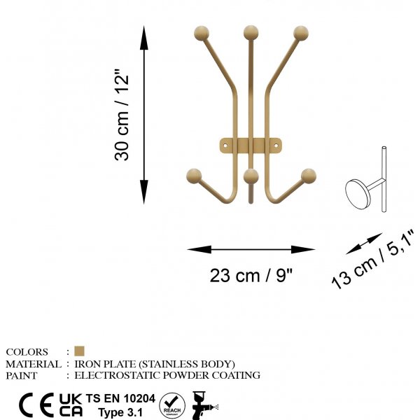 Ant klädhängare - Guld Ant klädhängare - Guld