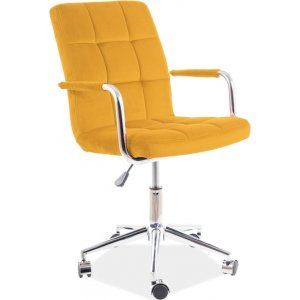 Chaise de bureau Aimee - Velours orange
