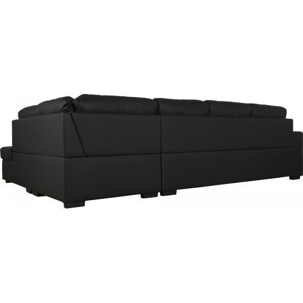 Solna soffa i svart PU ppet avslut 3A