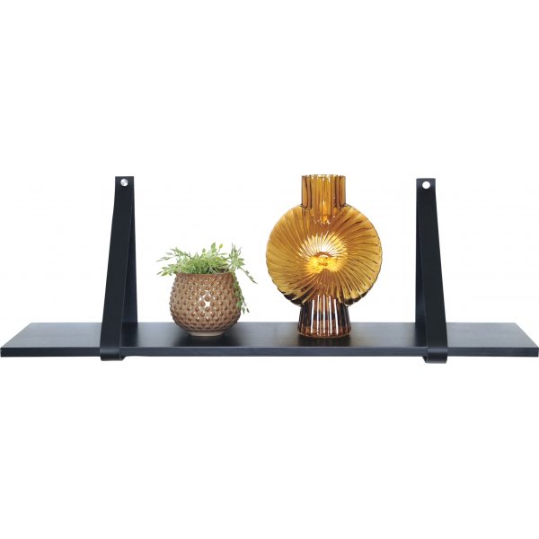 Frikk wandplank 100 cm - Zwart gelakt grenen Frikk wandplank 100 cm - Zwart gelakt grenen