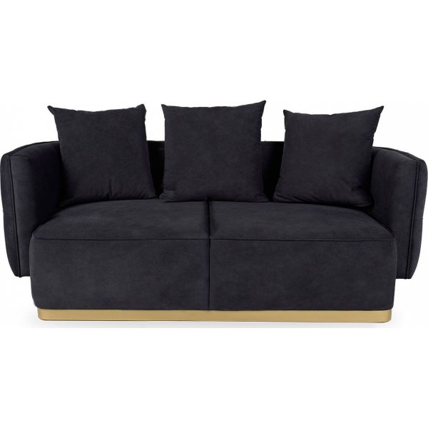 Queen 2-sits soffa - Svart
