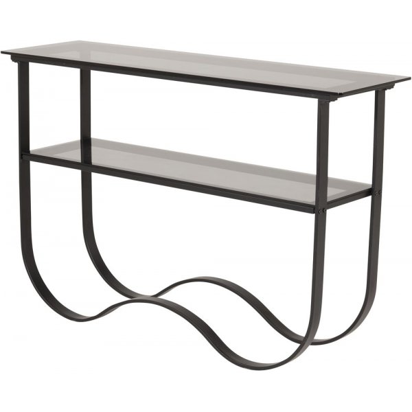 Table console Algustorp 117 x 33,5 cm - Noir/verre Table console Algustorp 117 x 33,5 cm - Noir/verre