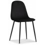 Seat matgrupp, runt matbord med 4 st Carisma sammetsstolar - Vit/Svart