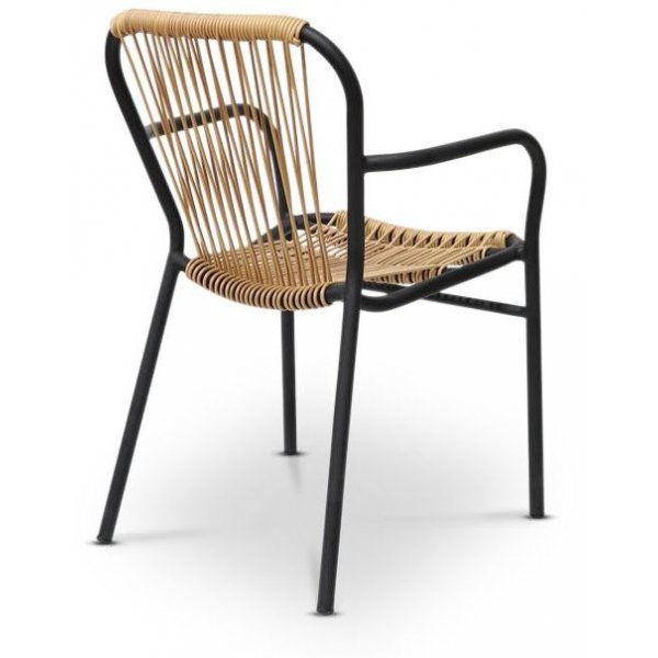 Motala fauteuil - Natuurlijk rotan/zwart Motala fauteuil - Natuurlijk rotan/zwart