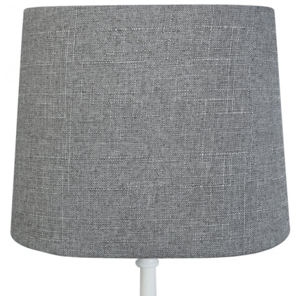 Oval lampskrm 27x18 cm - Gr (grovt linne)