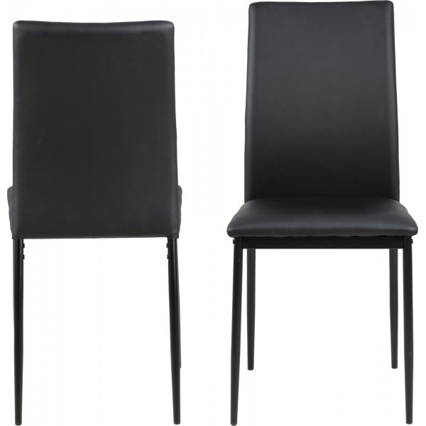 Demina matstol - Svart PU