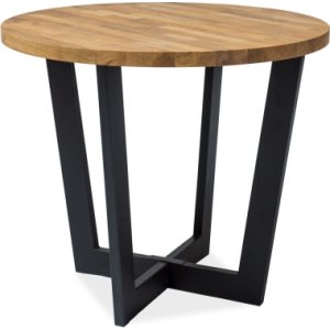 Cono matbord Ų90 cm - Ek/svart - Ovala & Runda bord, Matbord, Bord