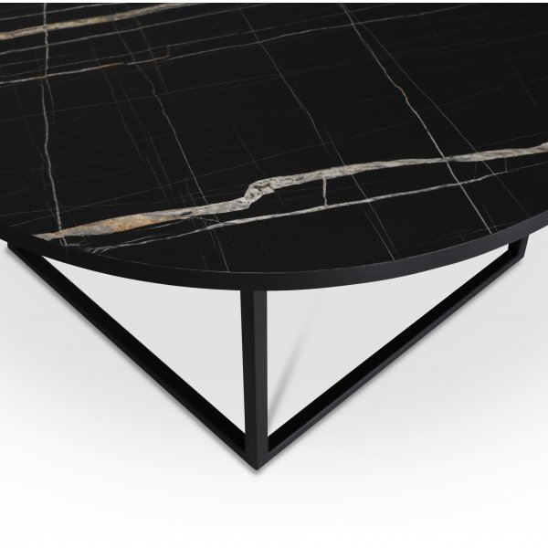 Sintorp runt matbord Ø115 cm - Svart marmor (Exklusivt laminat) Sintorp runt matbord Ø115 cm - Svart marmor (Exklusivt laminat)