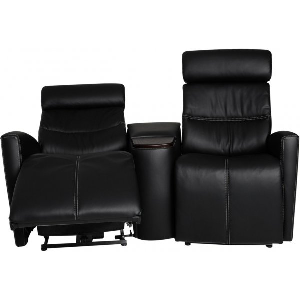 Canap relax lectrique 2 places Milan - Noir