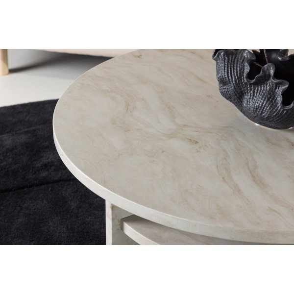 Ålesund soffbord Ø85 cm - Beige Ålesund soffbord Ø85 cm - Beige