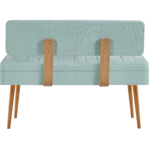 Vina sittbänk med ryggstöd - Furu/pistage Vina sittbänk med ryggstöd - Furu/pistage