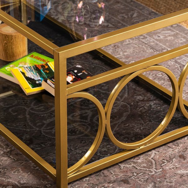 Table basse Frederika 120 x 60 cm - Or