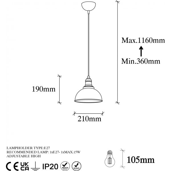 Varzan taklampa - Vintage