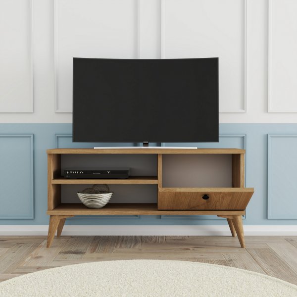 Retro TV-bänk 90 cm - Ek Retro TV-bänk 90 cm - Ek