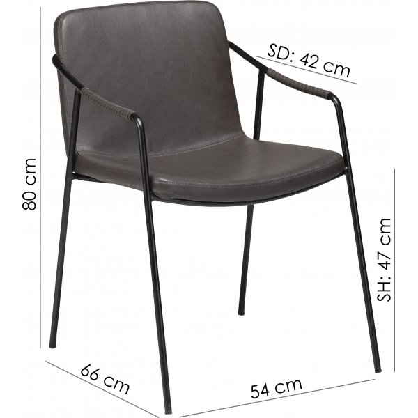 Fauteuil Boto - PU gris Fauteuil Boto - PU gris