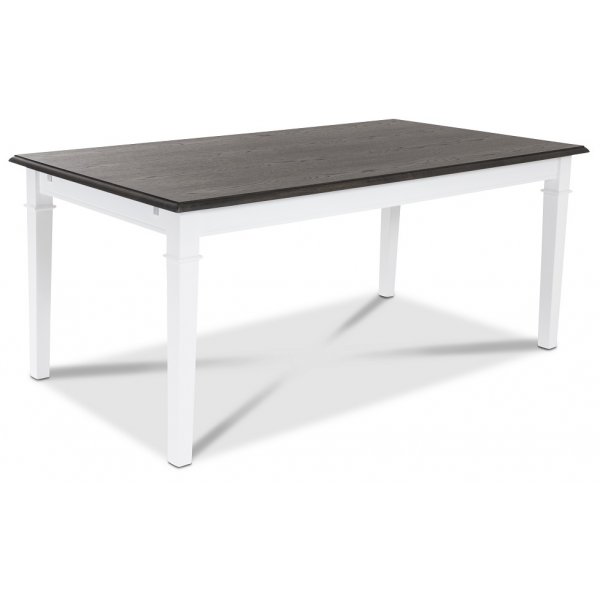 Ramns matbord 140 cm - Vit/Brunoljad ek