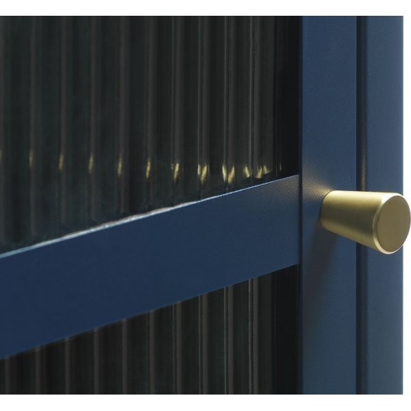 Armoire métal bleu foncé Dobb avec porte vitrée H160 cm Armoire métal bleu foncé Dobb avec porte vitrée H160 cm