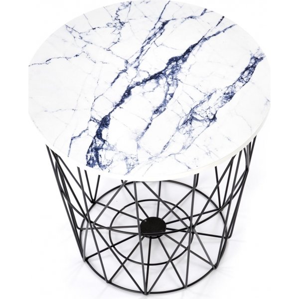 Table basse Harissa Ø42 cm - Marbre blanc/noir Table basse Harissa Ø42 cm - Marbre blanc/noir
